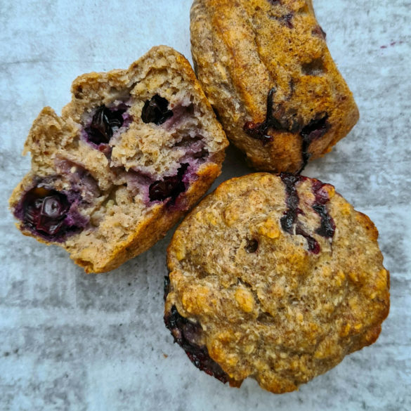 Banana and blueberry muffin