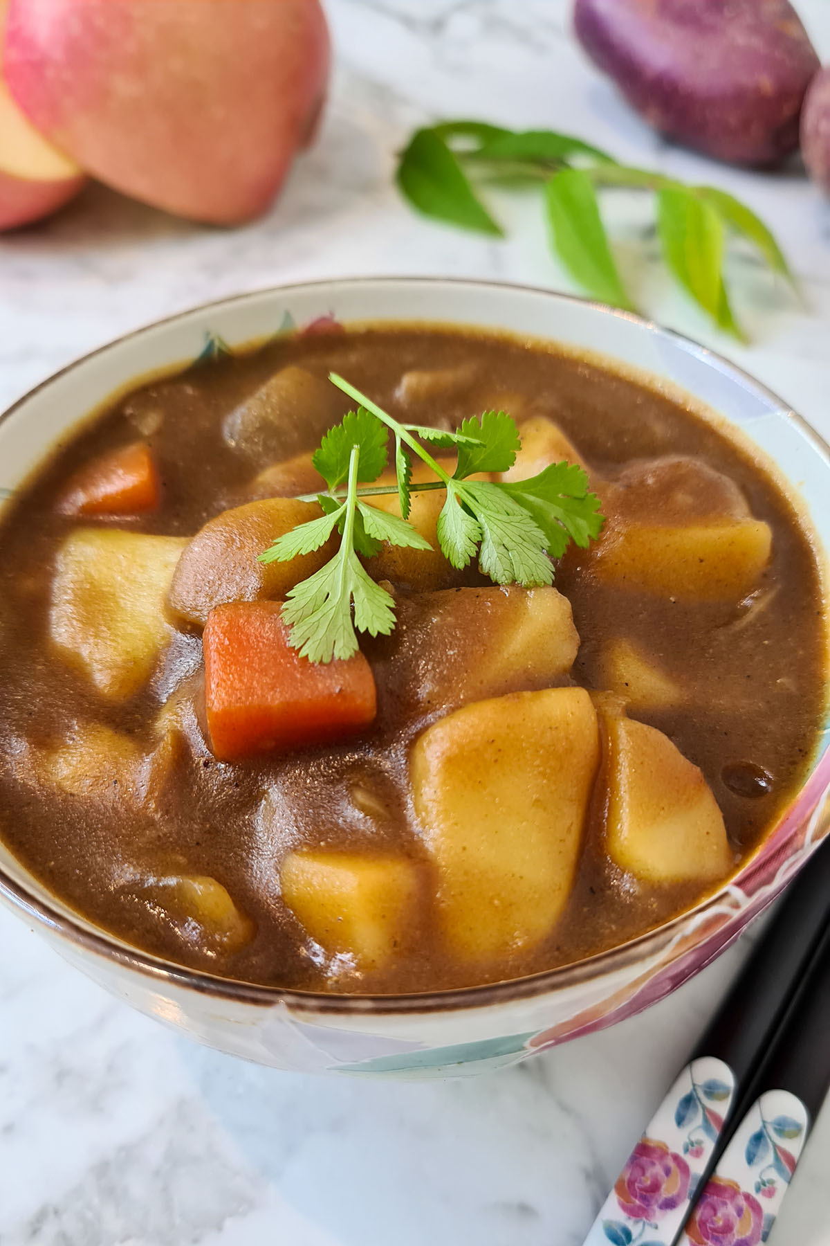 Japanese curry with potatoes and carrots