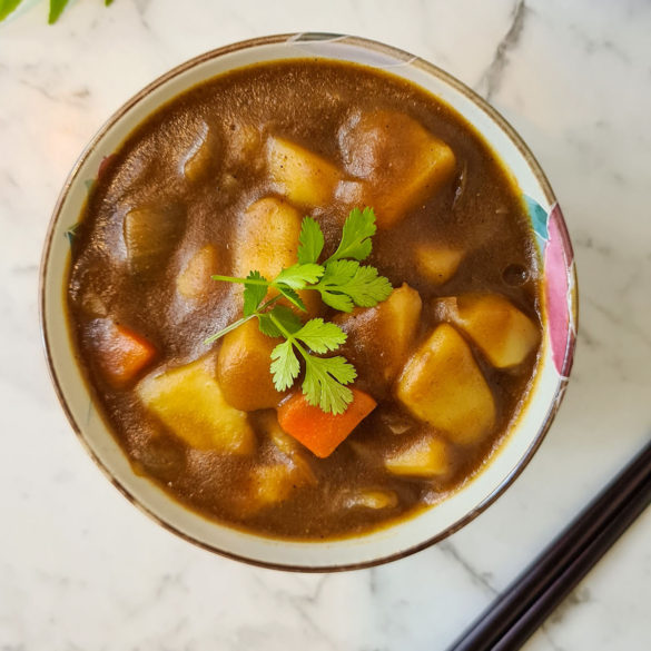 Japanese curry with potatoes and carrots