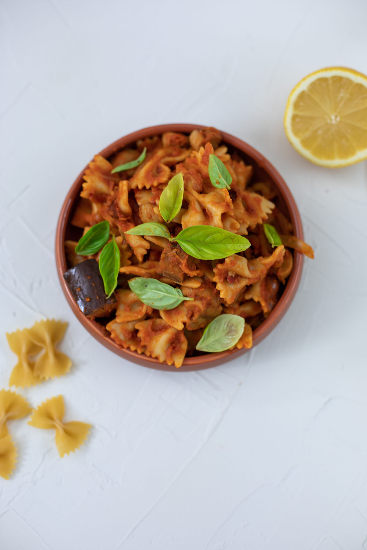 Mediterranean Pasta with Eggplant and Sun-dried Tomato