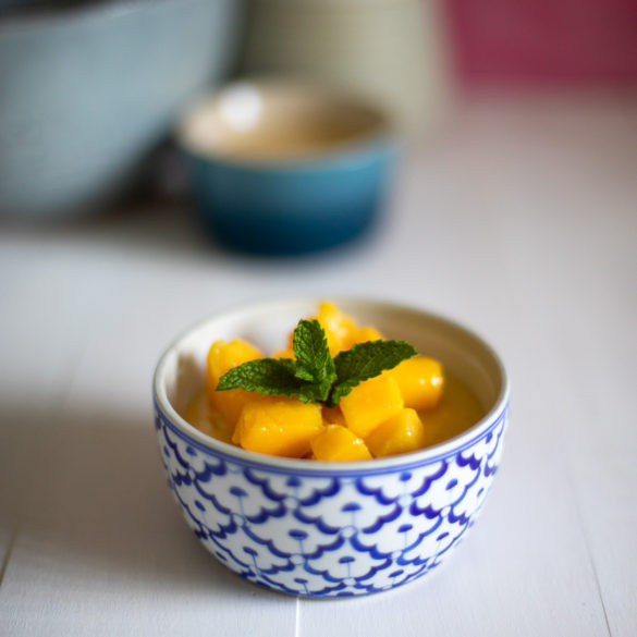 Mango Pudding with Coconut Milk